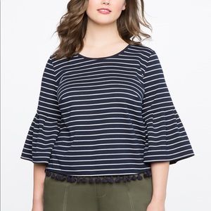 Navy Eloquii Plus sized top